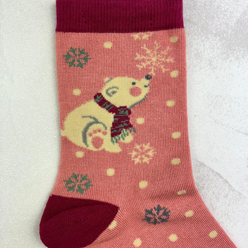 Ladies Bamboo Mix Ankle Sock North Pole-ar Bear Perfect Gift by Powder Design AW23