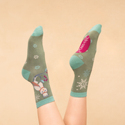 Ladies Bamboo Mix Ankle Sock Royal Highness Owl Perfect Gift by Powder Design