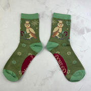 Ladies Bamboo Mix Ankle Sock Royal Highness Owl Perfect Gift by Powder Design AW23
