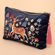 Ladies Velvet Zip Pouch Perfect Gift by Powder Design