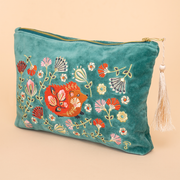 Ladies Velvet Zip Pouch Perfect Gift by Powder Design