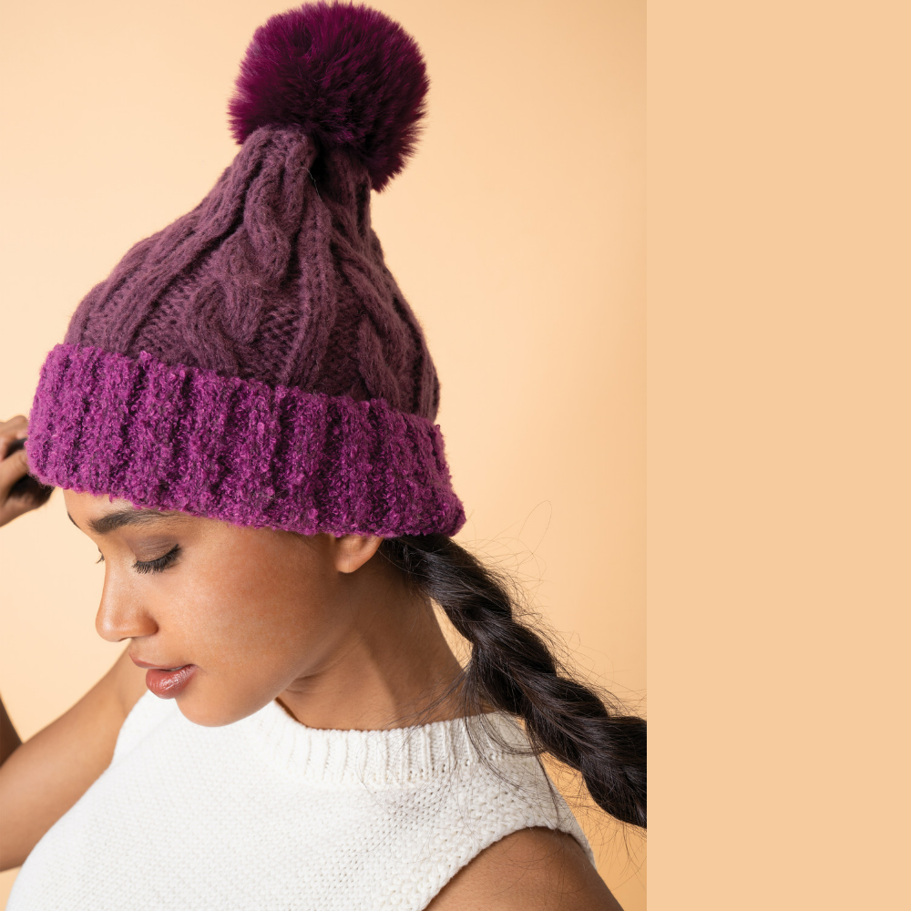 Ladies Freya Pompom Hat Perfect Gift By Powder Design