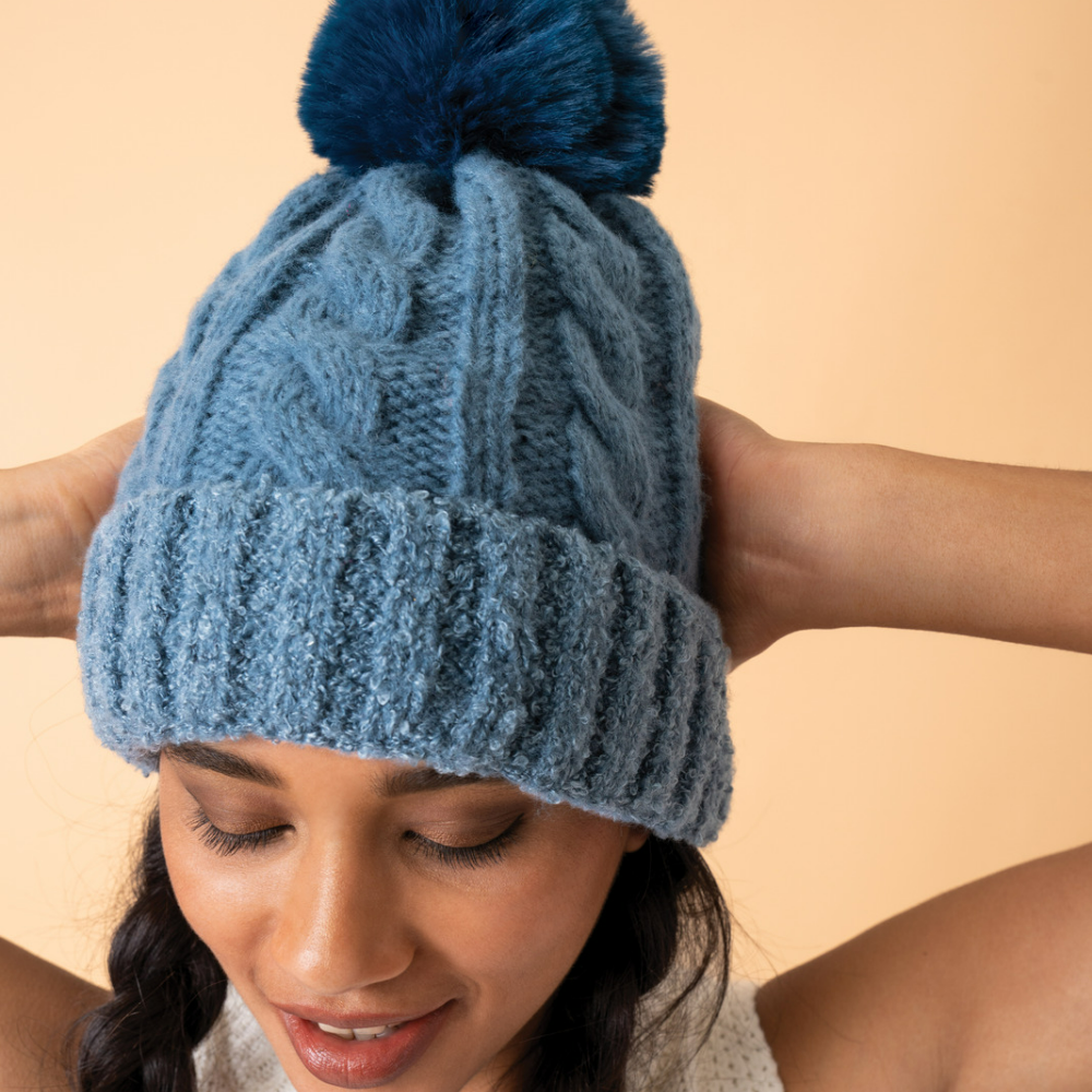 Ladies Freya Pompom Hat Perfect Gift By Powder Design