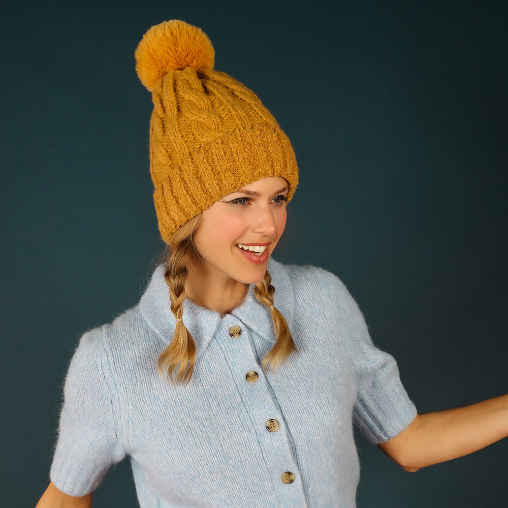 Ladies Freya Pompom Hat Perfect Gift By Powder Design