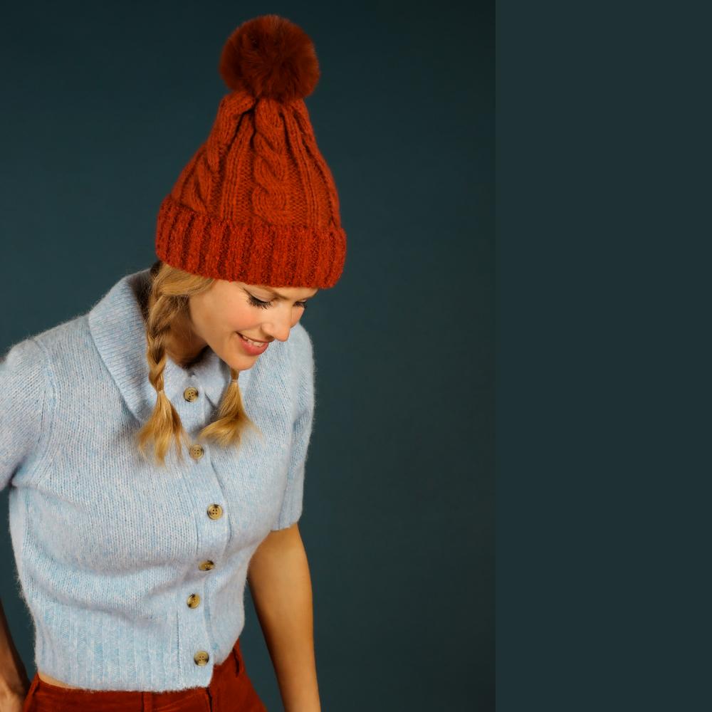 Ladies Freya Pompom Hat Perfect Gift By Powder Design