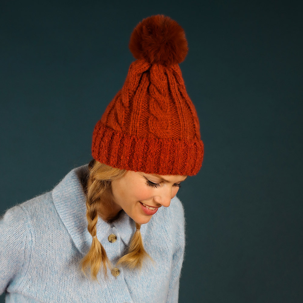 Ladies Freya Pompom Hat Perfect Gift By Powder Design