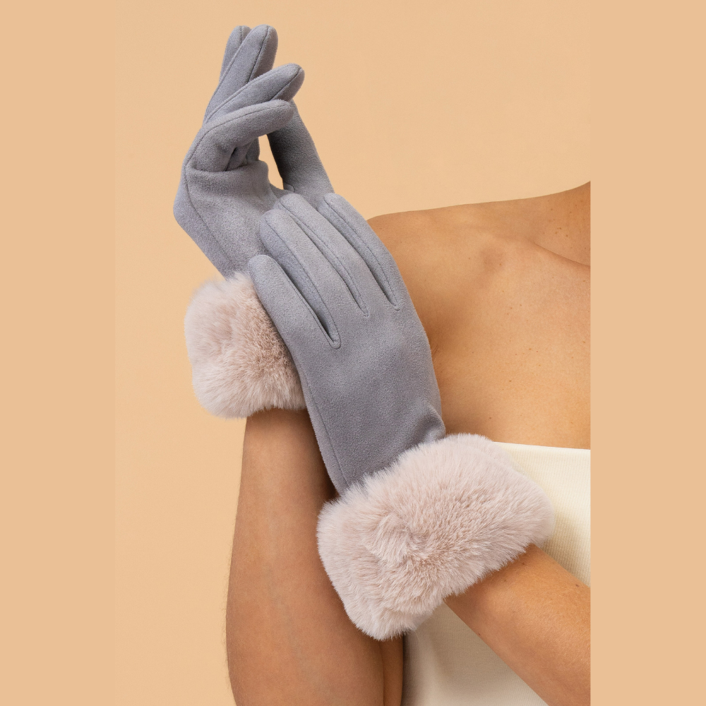 Ladies Bettina Faux Suede Gloves Perfect Gift by Powder Design