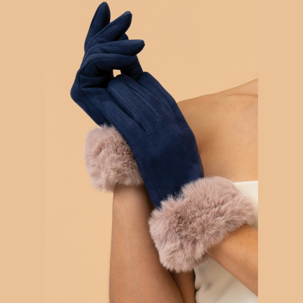 Ladies Bettina Faux Suede Gloves Perfect Gift by Powder Design