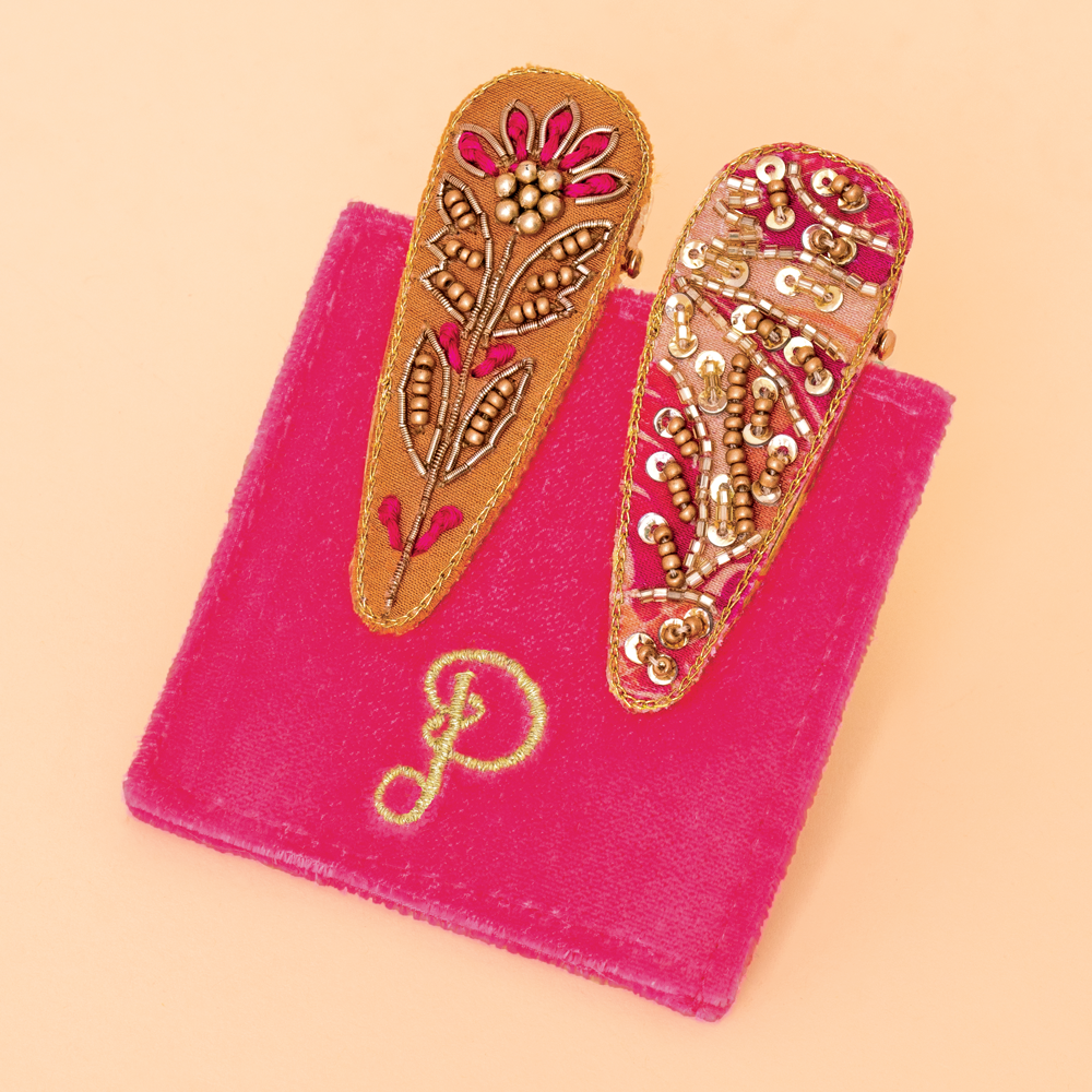 Ladies Jewelled Hair Clips Perfect Gift by Powder Design