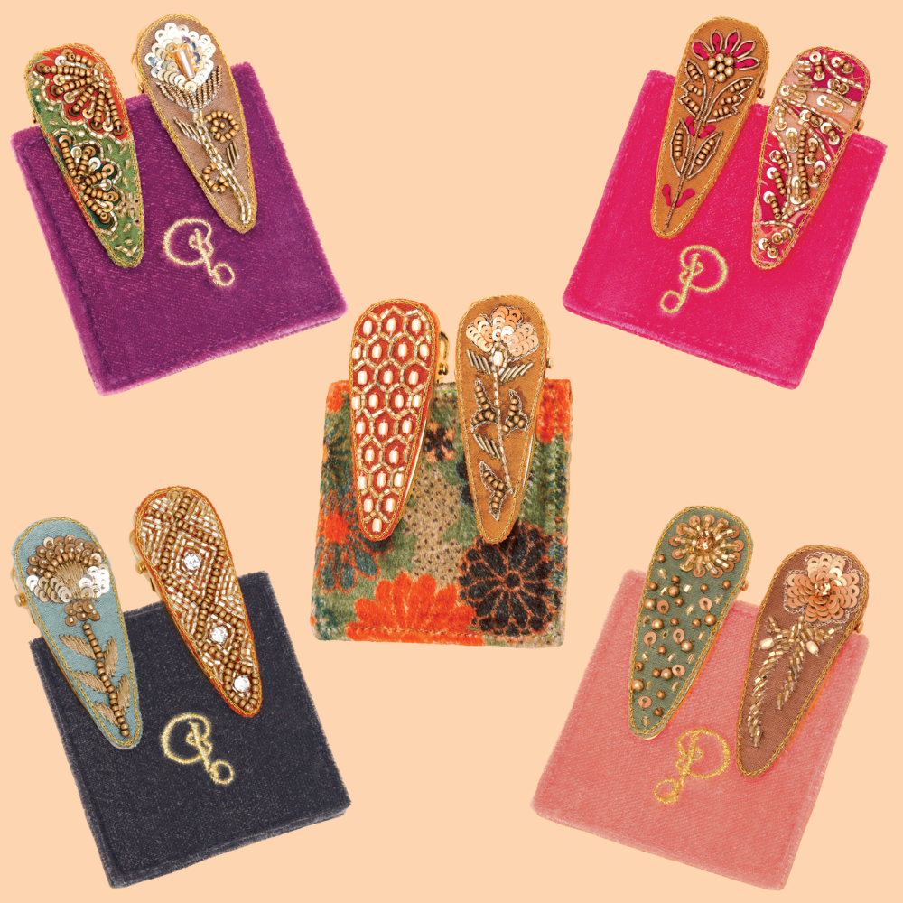 Ladies Jewelled Hair Clips Perfect Gift by Powder Design AW23