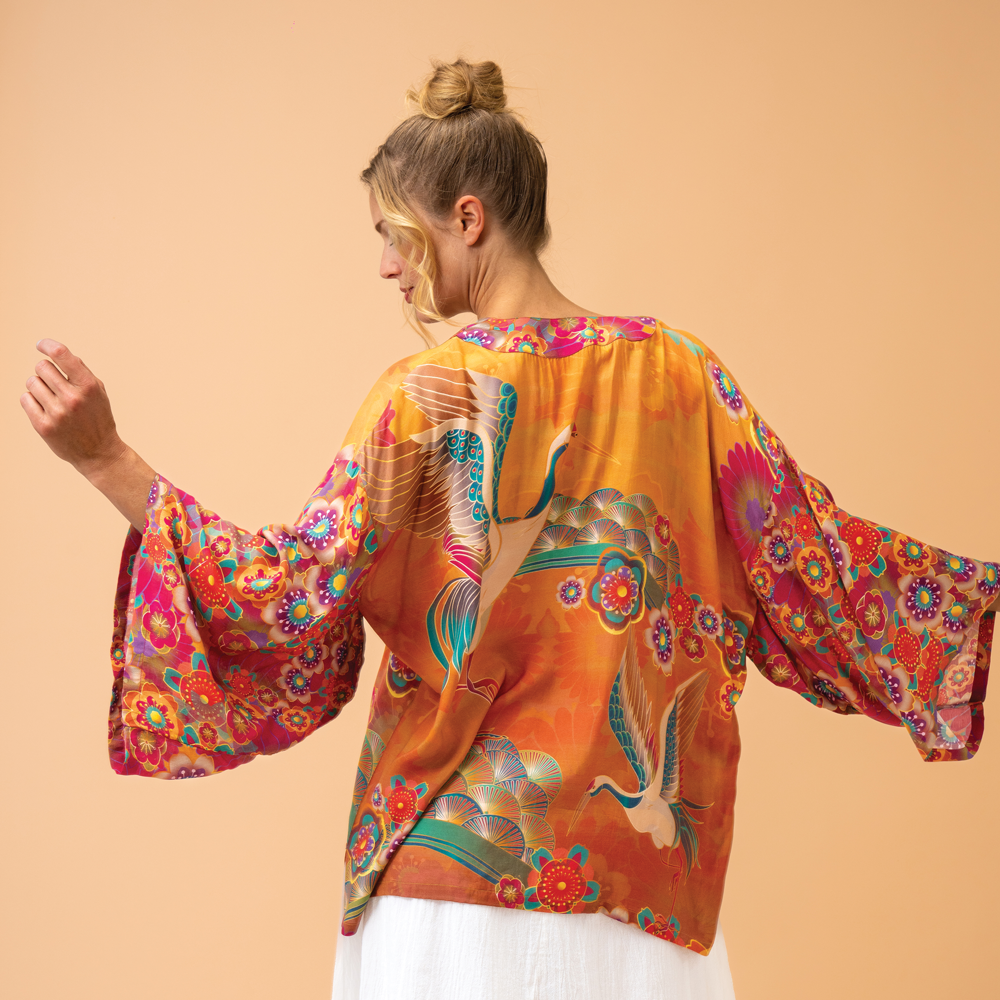 Ladies short 2025 kimono jacket