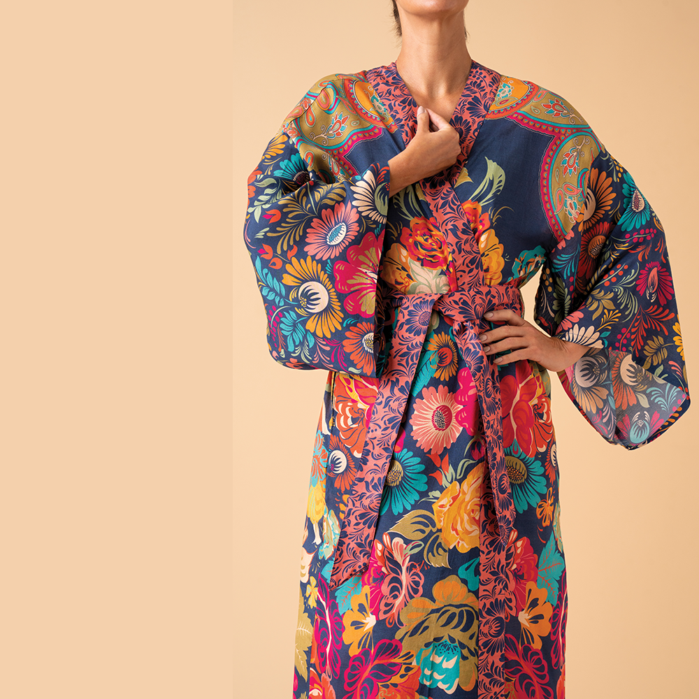 Ladies Long Kimono Gown Perfect Gift By Powder Design AW23