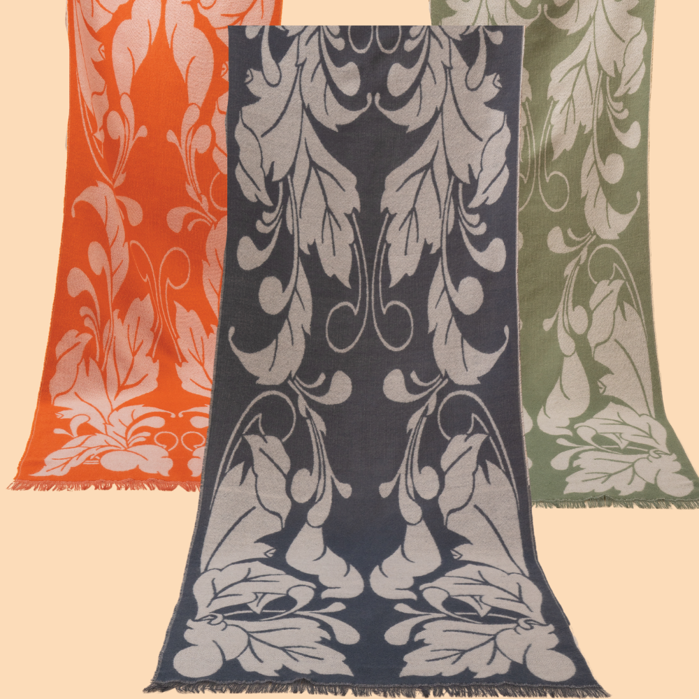 Ladies Opulent Flourish Woven Scarf Perfect Gift by Powder Design AW23