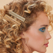 Ladies Jewelled Hair Clip Narrow Bar Pastel Vines By Powder Design BAR9 SS24