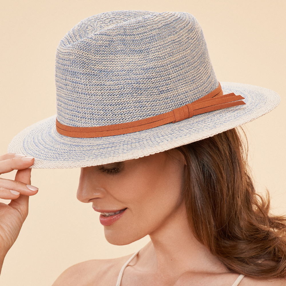 Ladies Natalie Sun Hat Denim By Powder Design NAT41 SS24