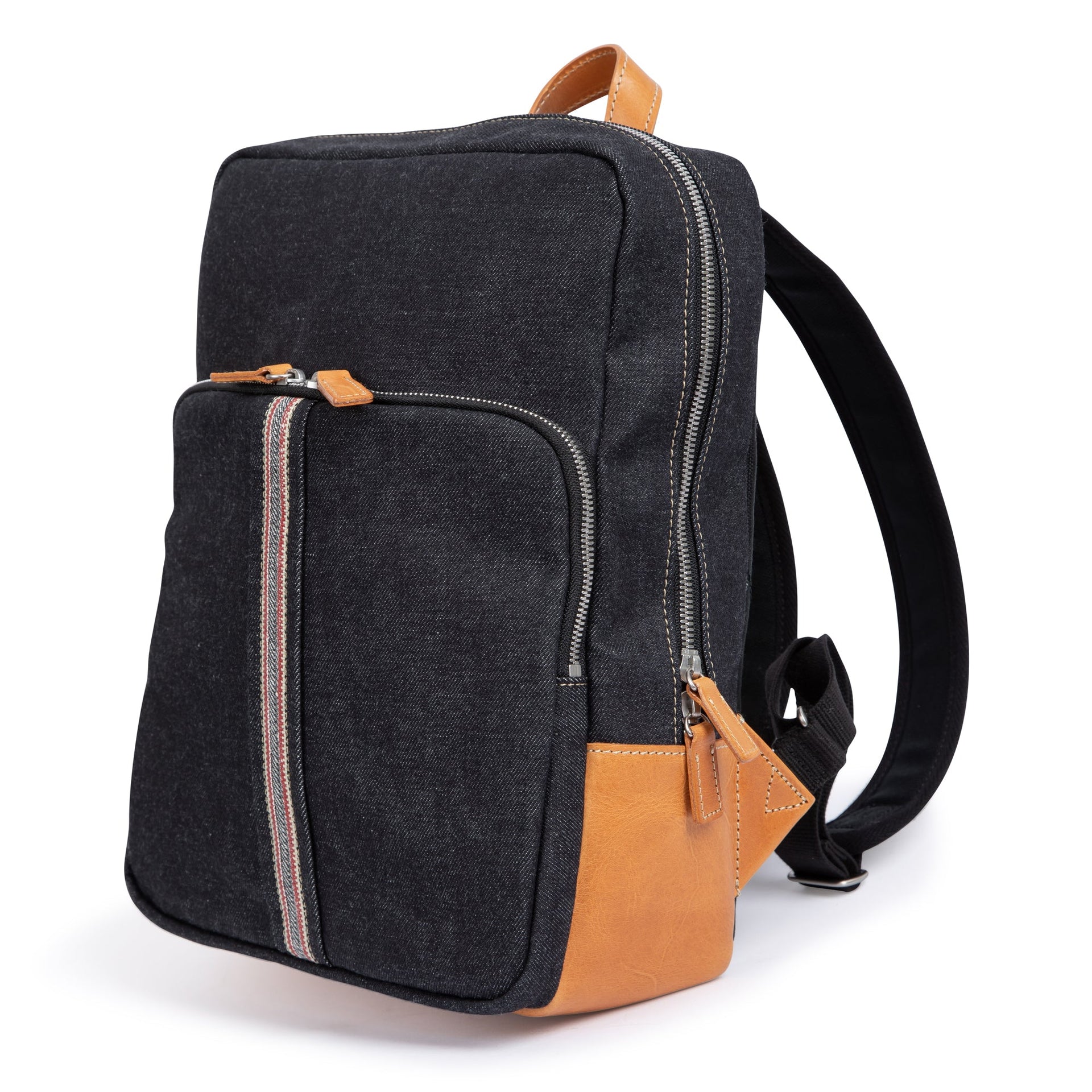 Toyooka Topline Japanese Denim Rucksack with Leather Detail