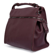 Ladies Handbag Leather Bordeaux Queen 19164 Perfect Gift By Plinio Visona