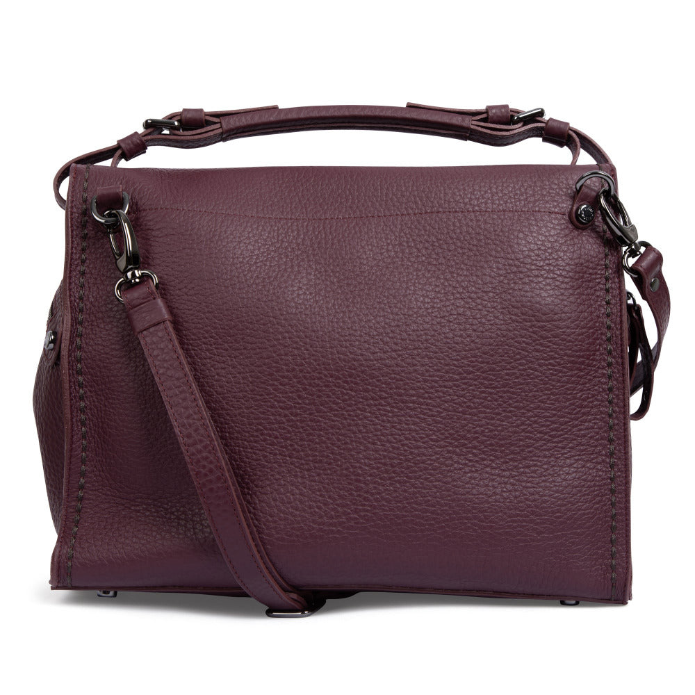 Ladies Handbag Leather Bordeaux Queen 19164 Perfect Gift By Plinio Visona