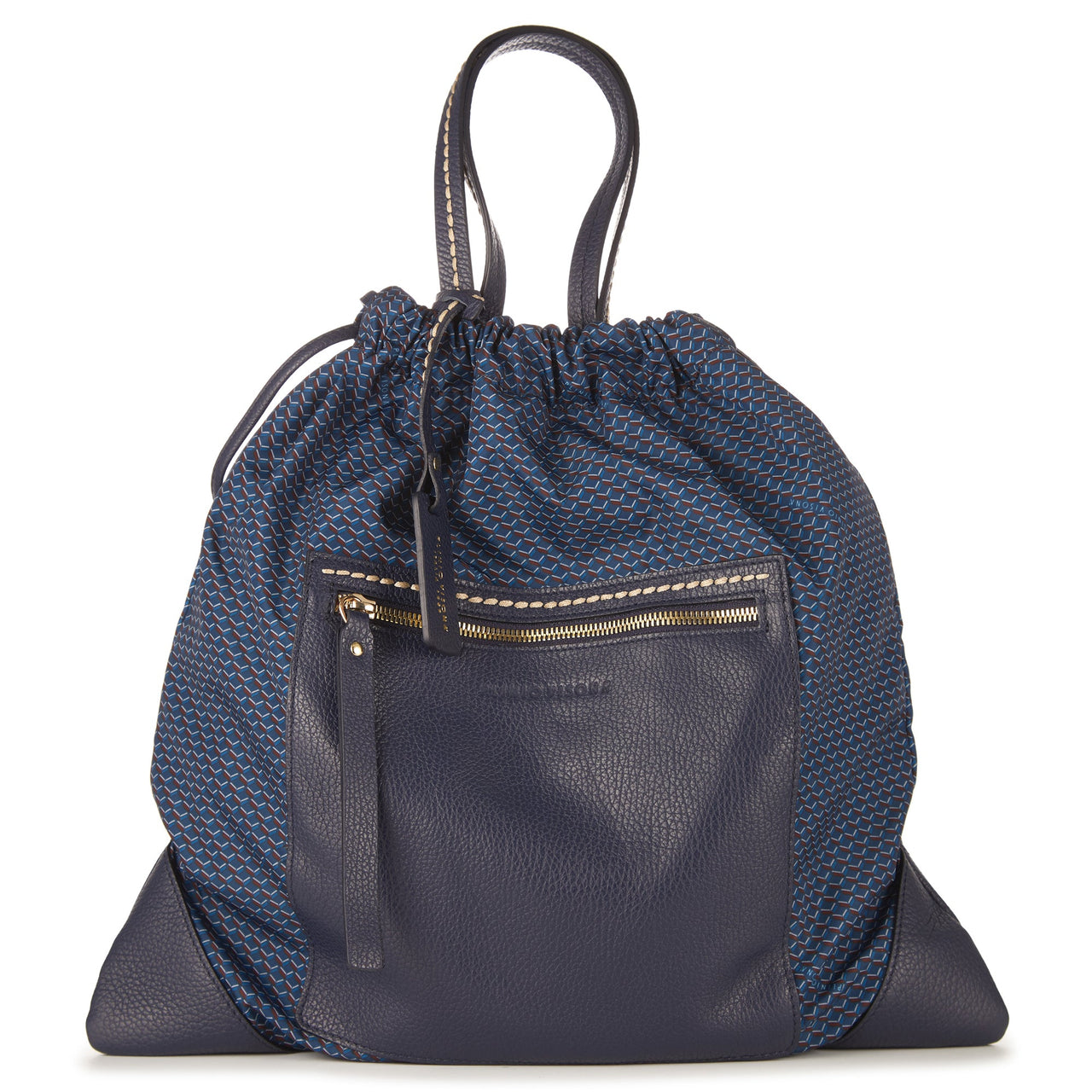 Plinio Visona Plinio Leather Trimmed Ladies Fabric Rucksack