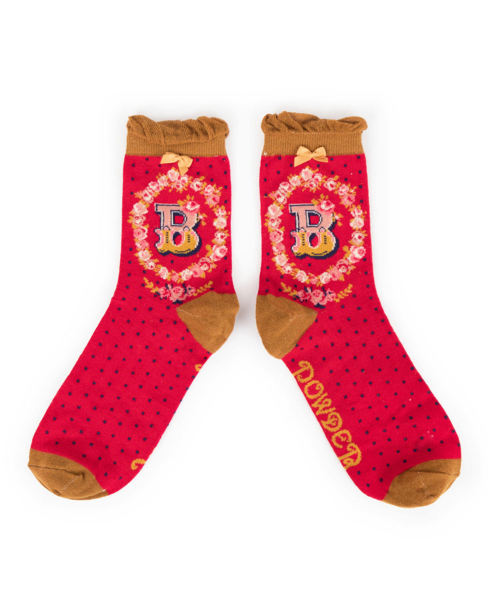 Ladies Bamboo Alphabet Ankle Socks A-Z Perfect Gift by Powder Design