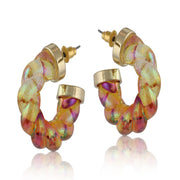 Ladies Earrings Andrea Iridescent Resin Swirl Perfect Jewellery Gift by Big Metal London