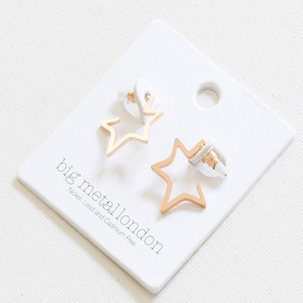 Ladies Earrings Chiarra Star Studs Perfect Jewellery Gift by Big Metal London
