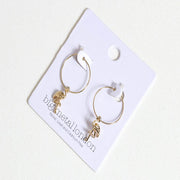 Ladies Earrings Dora Flamingo Tiny Hoops Perfect Jewellery Gift by Big Metal London
