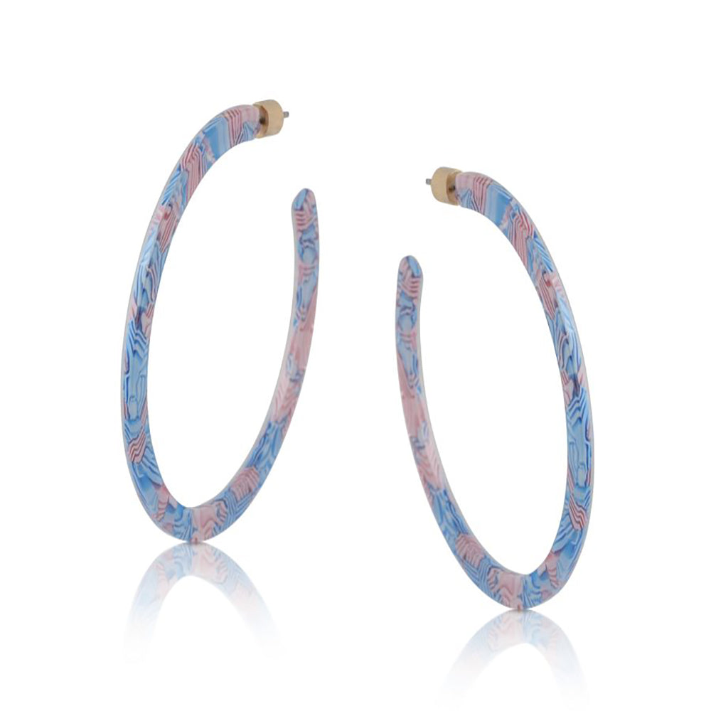 Ladies Earrings Elinor Large Resin Hoop Perfect Jewellery Gift by Big Metal London