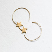Ladies Earrings Vivianne Star Open Pull Through Hoops Perfect Jewellery Gift by Big Metal London