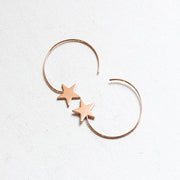 Ladies Earrings Vivianne Star Open Pull Through Hoops Perfect Jewellery Gift by Big Metal London