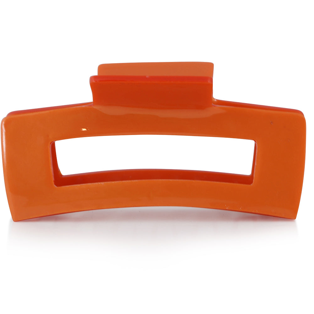 Bulldog Oversized Hairclip in Resin ELSA by Big Metal London in orange