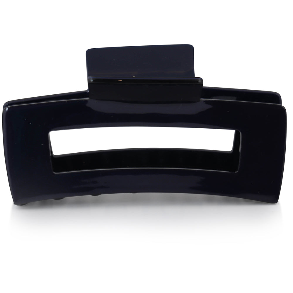 Bulldog Oversized Hairclip in Resin REBECCA by Big Metal London in navy blue