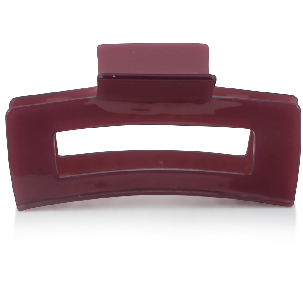 Bulldog Oversized Hairclip in Resin REBECCA by Big Metal London in burgundy