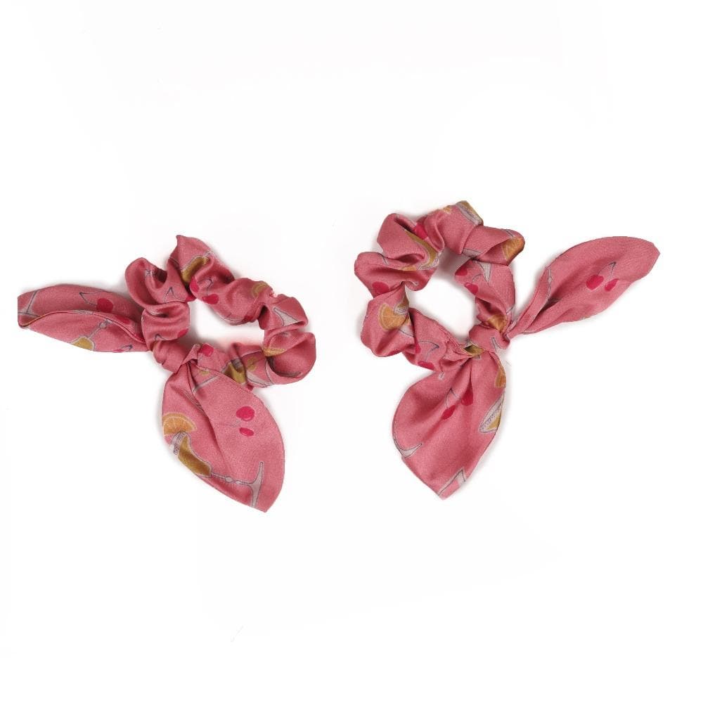 Ladies Hair Scrunchies Satin 2 Pack Perfect Gift by Powder Design