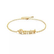 Ladies Zodiac Star Sign Gold Plated Bracelet Jewellery Gift Last True Angel