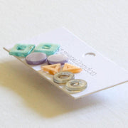 Ladies Pierced Geometrical Resin Earrings CORIN Pack of 4 Jewellery Gift by Big Metal London