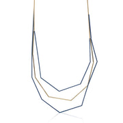 Ladies 3 strand short row necklace CLAIRE by Big Metal London 2555