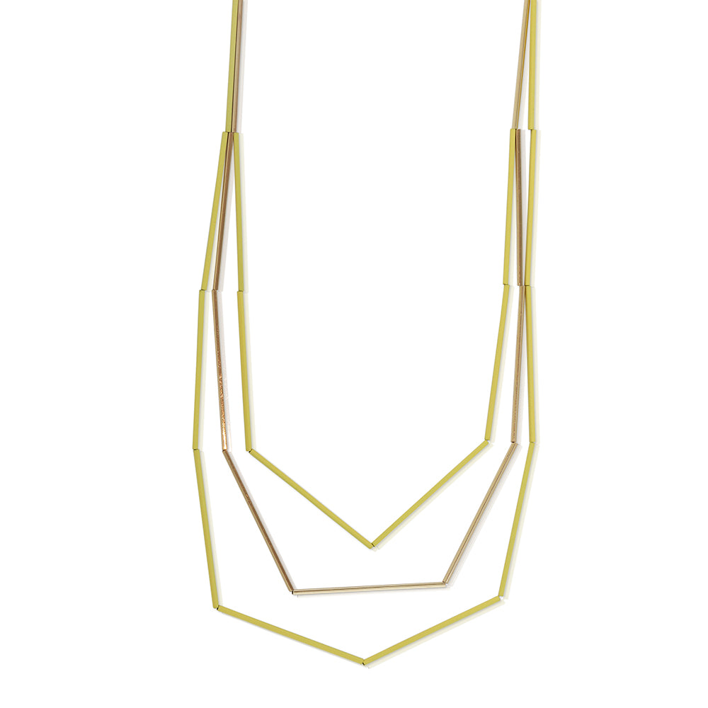Ladies 3 strand short row necklace DAPHNE by Big Metal London 2599