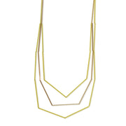 Ladies 3 strand short row necklace DAPHNE by Big Metal London 2599