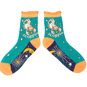 Ladies Bamboo Zodiac Ankle Socks perfect gift by Powder-UK - Scorpio