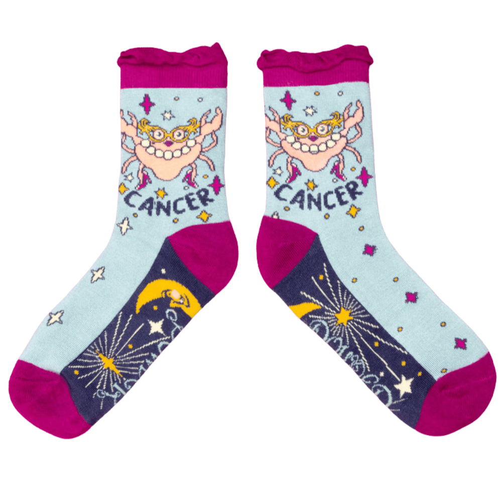 Ladies Bamboo Zodiac Ankle Socks perfect gift by Powder-UK - Cancer