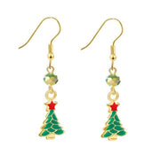Ladies Earrings Christmas Tree Green Crystal Ball Jewellery Gift Last True Angel LEQ90G