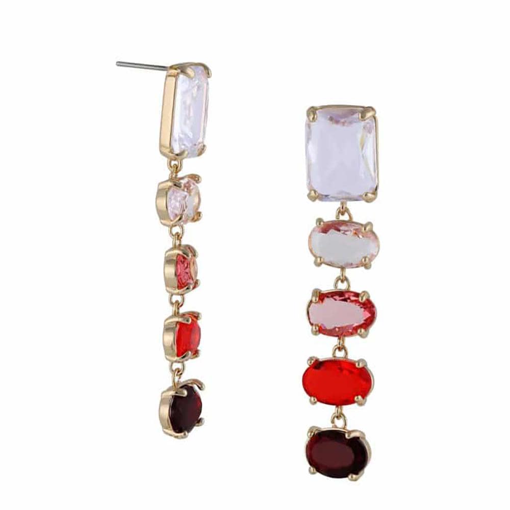 Ladies Pierced Earrings CADENCE Allure Stone Cut Luxe Jewellery Gift by Big Metal London
