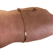 Ladies Rose Gold Bracelet with Open Heart Silhouette Detail Perfect Jewellery Gift by White Leaf Jewellery