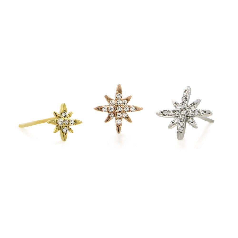 Ladies Stud Earrings - Pack of 3 Star - Jewellery Gift - Last True Angel
