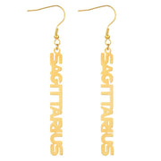 Ladies Zodiac Sign Gold Plated Pierced Earrings - Jewellery Gift - Last True Angel