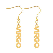 Ladies Zodiac Sign Gold Plated Pierced Earrings - Jewellery Gift - Last True Angel