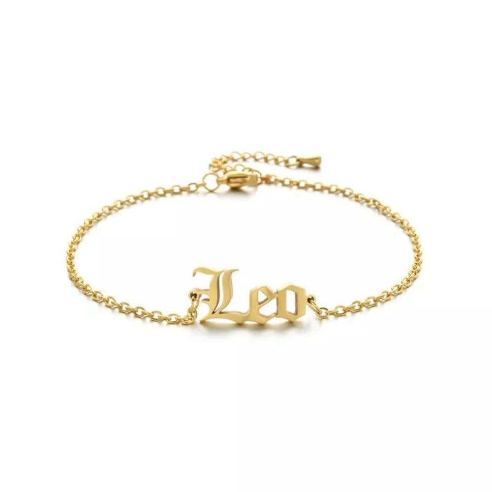 Ladies Zodiac Star Sign Gold Plated Bracelet Jewellery Gift Last True Angel