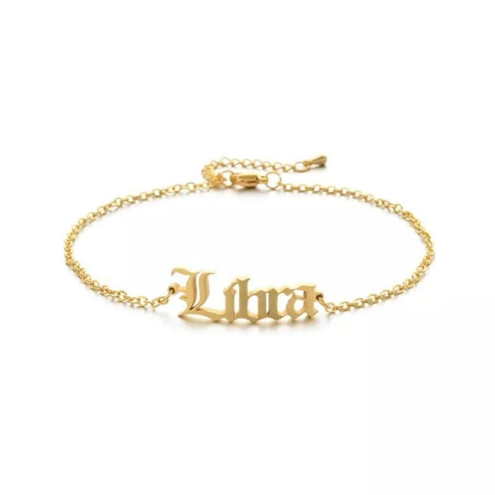 Ladies Zodiac Star Sign Gold Plated Bracelet Jewellery Gift Last True Angel