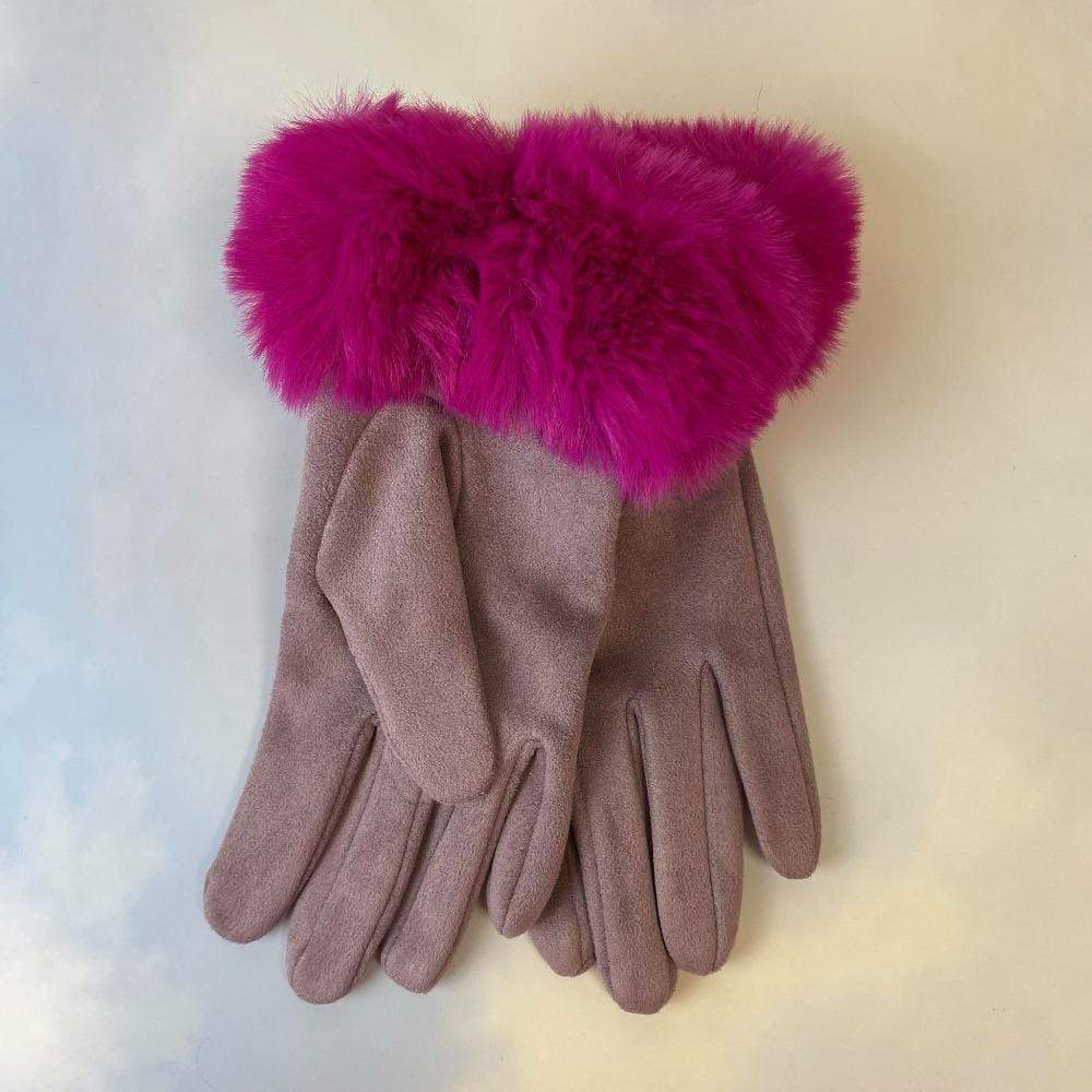 Ladies Faux Suede Gloves BETTINA Perfect Gift by Powder Design